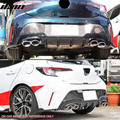 2019-2022 Toyota Corolla E210 Hatchback Matte Black Rear Diffuser ABS