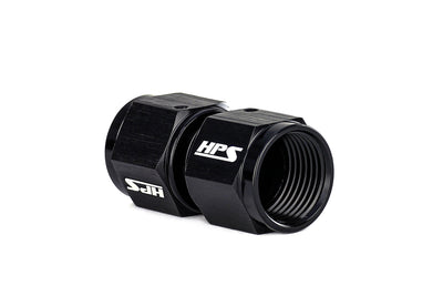 HPS Performance Products AN Female to Female Swivel Coupling Adapter, Aluminum, Black