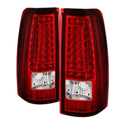 SPYDER Xtune Chevy Silverado 1500-2500-3500 03-06 C-Shape LED Tail Lights Red Clear ALT-ON-CS03-G2-LED-RC 5081285