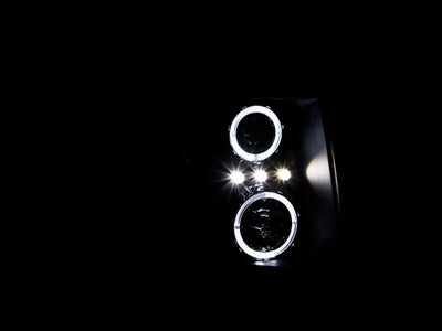 Anzo 2007-2013 Chevrolet Silverado 1500 Projector Headlights w/ Halo Black