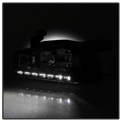 SPYDER Xtune Dodge Charger 06-10 1Pc LED Crystal Headlights Black HD-ON-DCH05-1PC-LED-BK 5017635