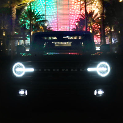 AlphaRex 21-23 Ford Bronco / 22-23 Bronco Raptor NOVA-Series LED Projector Headlights Black