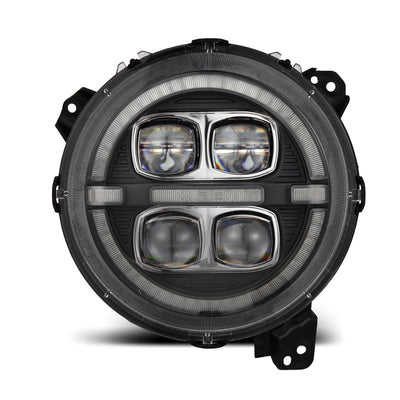 AlphaRex 18-23 Jeep Wrangler JL/Gladiator JT LED Proj Headlights Black w/ Activ Light/Seq Signal/DRL 880868 *Discontinued