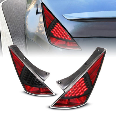 Anzo 2003-2005 Nissan 350Z LED Tail lights Black