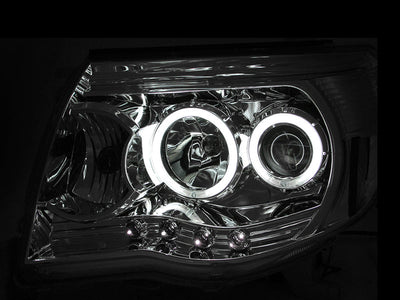 Anzo 2005-2011 Toyota Tacoma Projector Headlights w/ Halos Chrome
