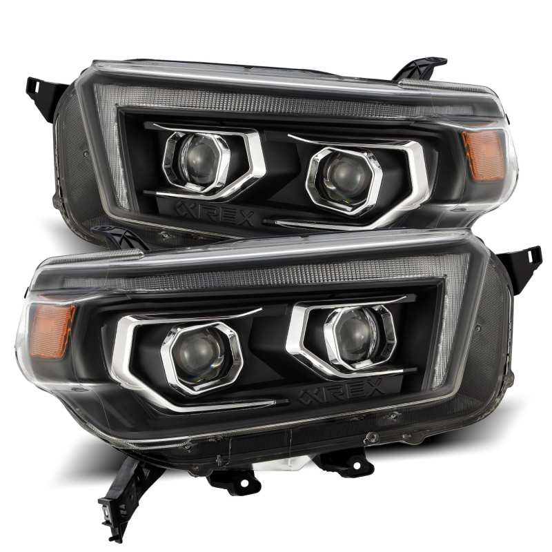 AlphaRex 10-13 Toyota 4Runner LUXX-Series Projector Headlights Black