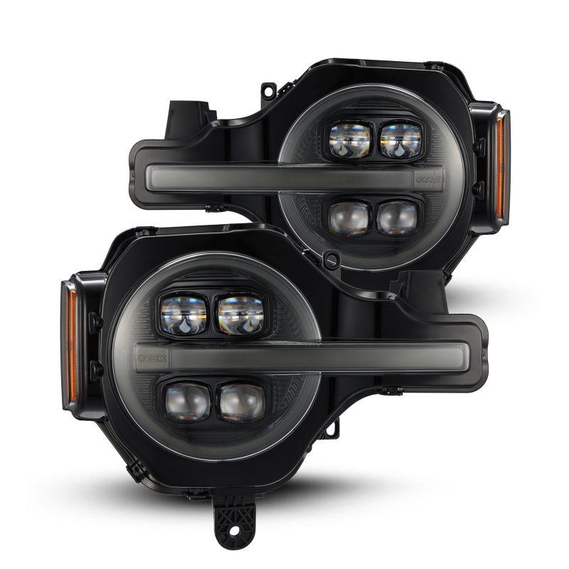 AlphaRex 21-25 Ford Bronco /22-25 Ford Bronco Raptor NOVA-Series LED Projector Headlights Alpha-Black