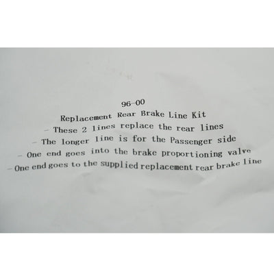 Stainless Rear Brake Line Replacement Kit For 96-00 Honda Civic w/rear drum