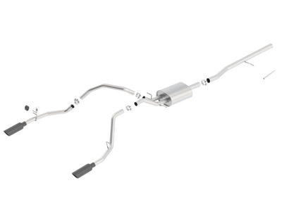 Borla 14 Silv/Sierra C/B Exh ATAK 1500 5.3L V8 AT/MT 2&4WD Ext Cab (78.7) WB - Black Chrome 140537BC