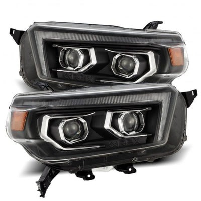 AlphaRex 10-13 Toyota 4Runner LUXX LED Proj Headlights Plank Style Black w/Seq Signal/DRL 880757 *Discontinued