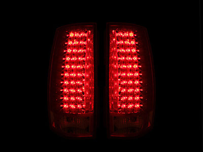 Anzo 2007-2014 Chevrolet Suburban LED Tail lights Red/Clear G4