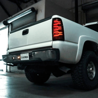 AlphaRex 99-06 Chevrolet Silverado Sierra LUXX-Series LED Tail Lights Alpha-Black