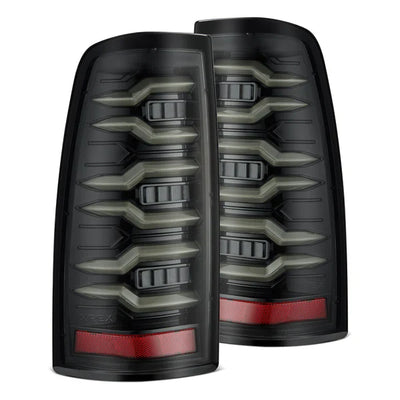 AlphaRex 99-06 Chevrolet Silverado Sierra LUXX-Series LED Tail Lights Alpha-Black