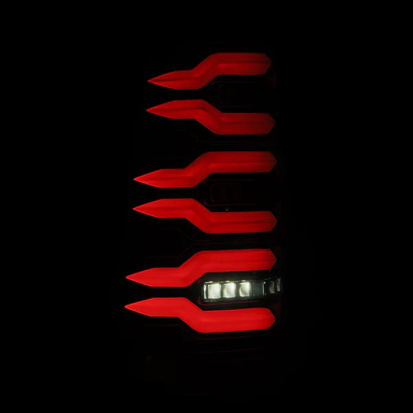 AlphaRex 99-06 Chevrolet Silverado/99-06 GMC Sierra LUXX-Series LED Tail Lights Black Red