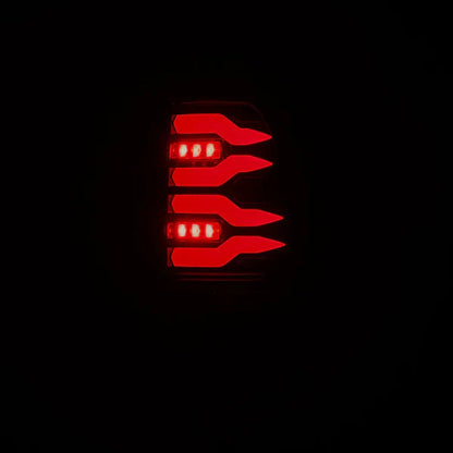AlphaRex 99-16 Ford Super Duty / 97-03 F150 LUXX-Series LED Tail Lights Black Red
