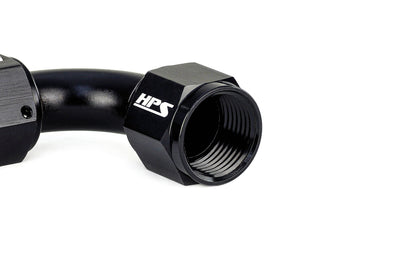 HPS Performance Products AN Female to Female Swivel Coupling Adapter, Aluminum, Black