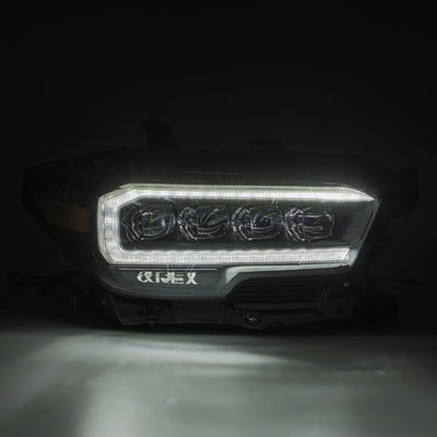 AlphaRex 16-23 Toyota Tacoma NOVA-Series LED Projector Headlights Black