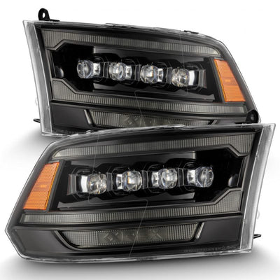 AlphaRex 09-18 Ram 2500 NOVA LED Proj Headlights Plank Style Alpha Blk w/Activ Light/Seq Signal/DRL 880557 *Discontinued