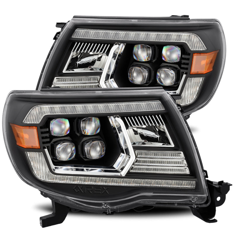 AlphaRex 05-11 Toyota Tacoma NOVA-Series LED Projector Headlights Black