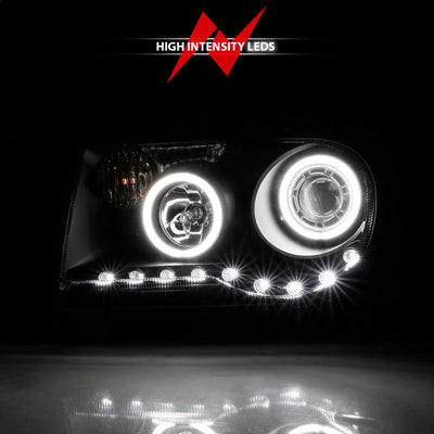 Anzo 2005-2010 Chrysler 300C Projector Headlights w/ Halo Black (CCFL) G2