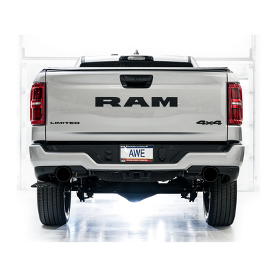 AWE 25+ RAM 1500 3.0TT 0FG Catback Touring Exhaust - Diamond Black Tips