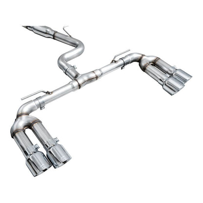 AWE 22-24 Audi 8Y S3 Track Edition Exhaust  - Chrome Silver Tips