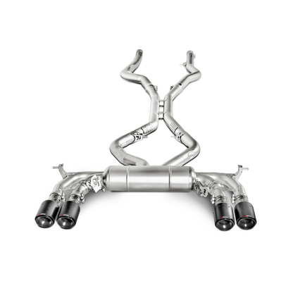 Akrapovic 15-17 BMW X5M (F85) Evolution Line Cat Back (Titanium) w/ Carbon Tips