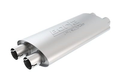 Borla Pro-XS 2.25in Tubing 19in x 4in x 9.5in Oval Notched Dual In / Dual Out Muffler 400492