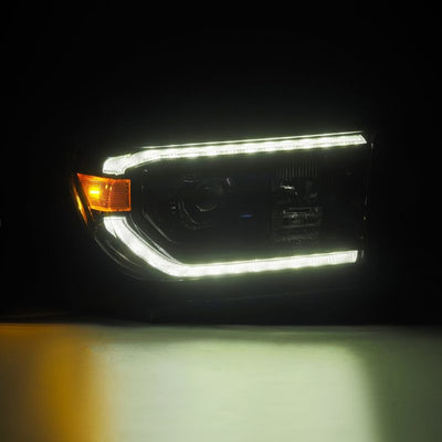 AlphaRex 07-13 Toyota Tundra/08-17 Toyota Sequoia MK II LUXX-Series LED Projector Headlights Black (With Level Adjuster)