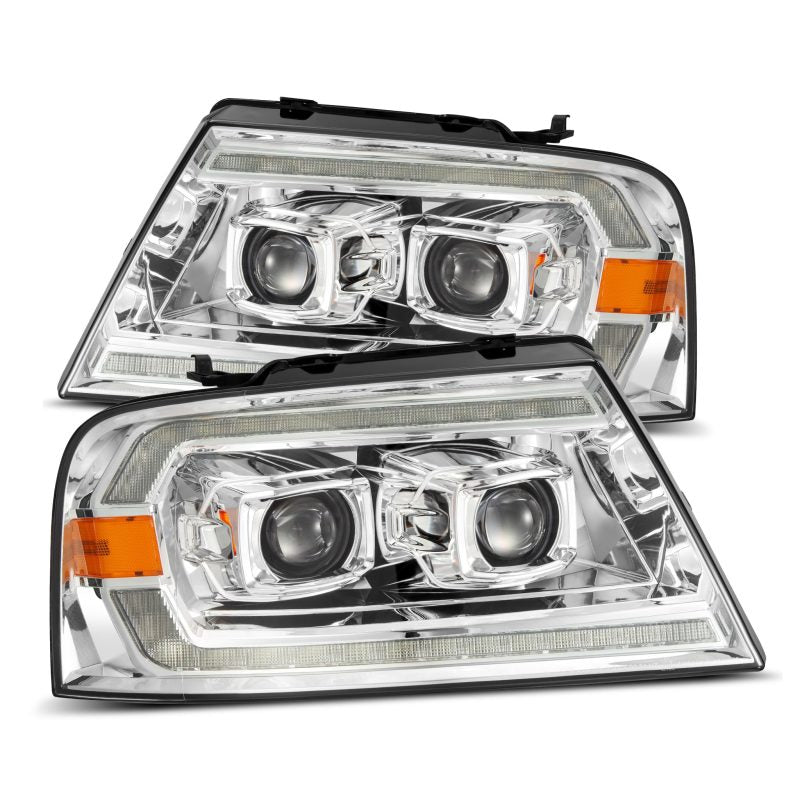 AlphaRex 04-08 Ford F150 / 06-08 Lincoln Mark LT LUXX-Series LED Projector Headlights Chrome