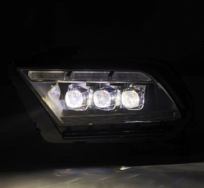 AlphaRex 10-12 Ford Mustang NOVA-Series LED Proj. Headlights Alpha-Blk w/Activ Lght & Seq.Sig SB DBL 880490 *Discontinued