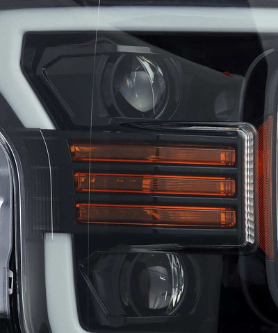 AlphaRex 18-20 Ford F150 LUXX-Series LED Projector Headlights Jet Black