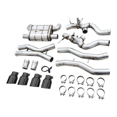 AWE SwitchPath Catback Exhaust for BMW G8X M3/M4 - Diamond Black Tips