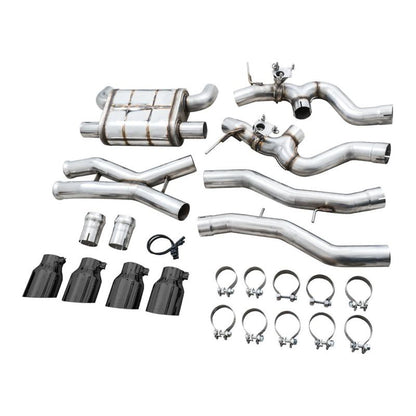 AWE SwitchPath Catback Exhaust for BMW G8X M3/M4 - Diamond Black Tips