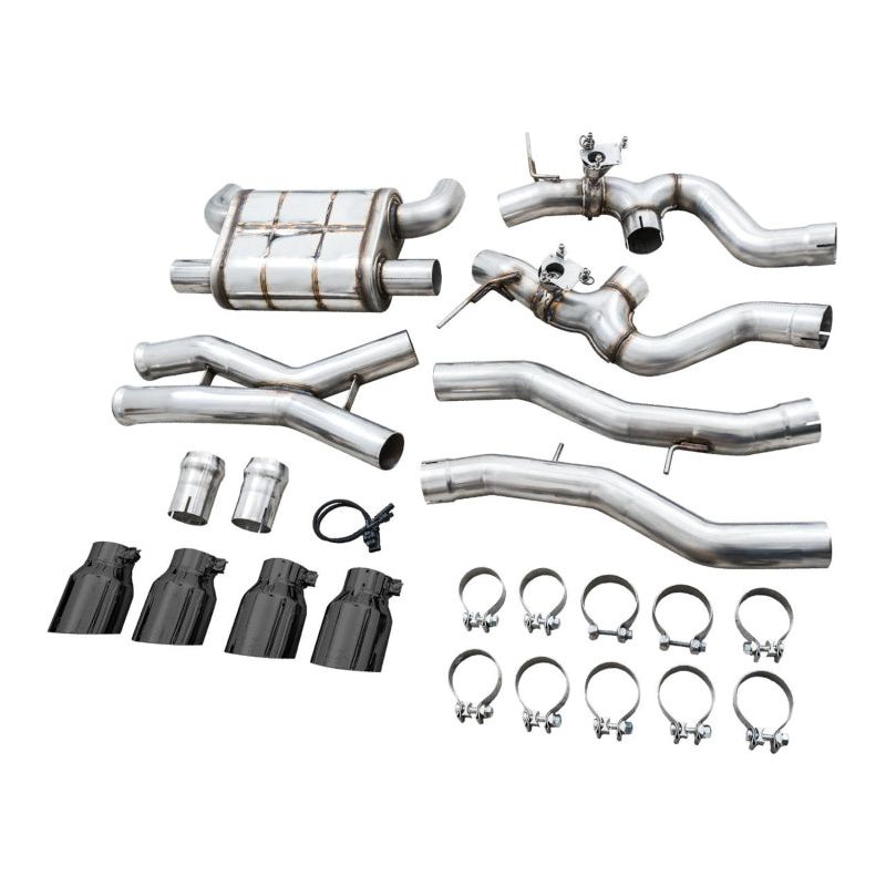 AWE SwitchPath Catback Exhaust for BMW G8X M3/M4 - Diamond Black Tips