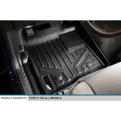 SMARTLINER Custom Fit Floor Liners For 2009-2010 Ford F-150 SuperCab with Flow-Through Center Console