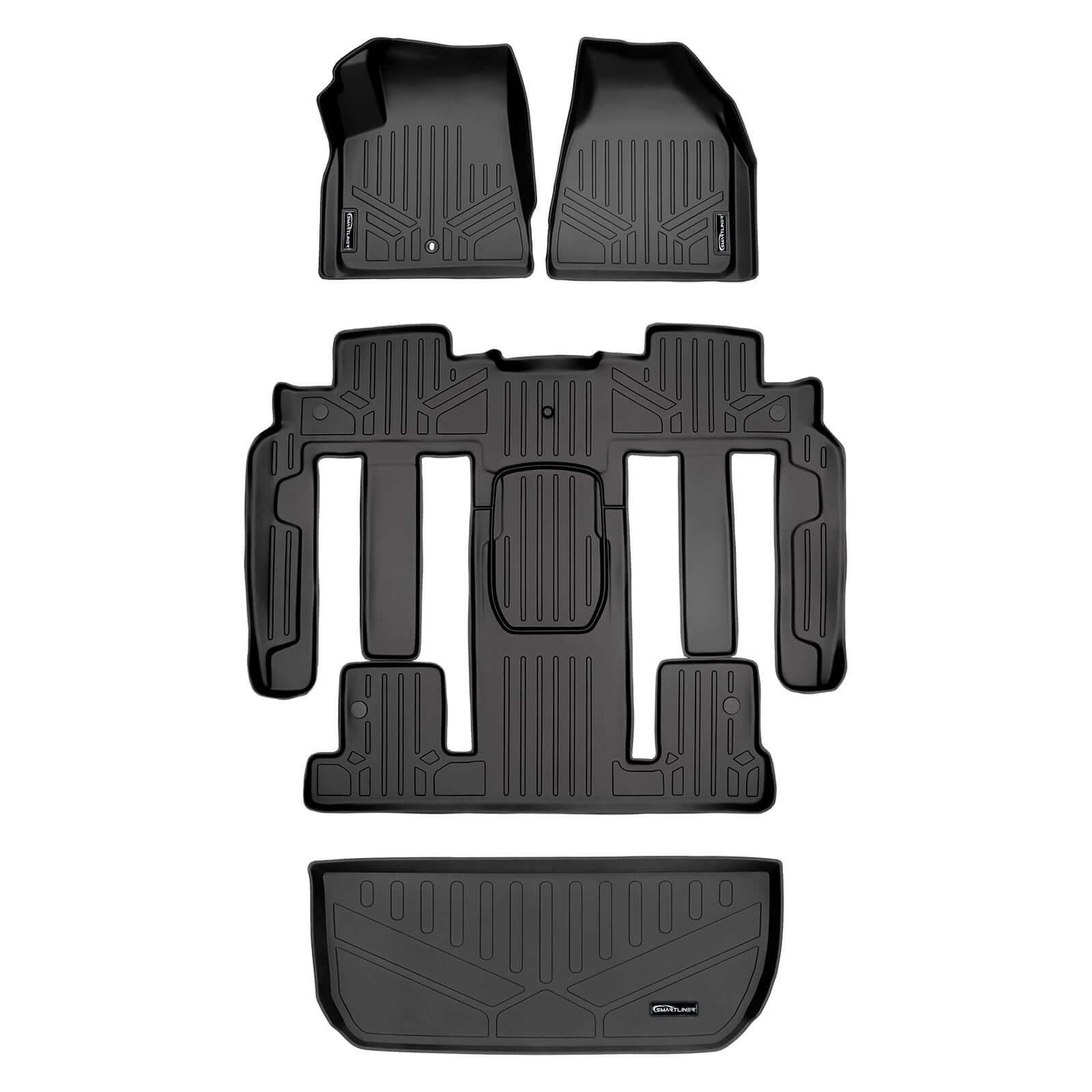 SMARTLINER Custom Fit Floor Liners For 2008 - 2017 Buick Enclave with 2nd Row Bucket Seats