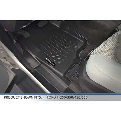 SMARTLINER Custom Fit Floor Liners For 2012-2016 F-250/F-350/F-450 Super Duty Crew Cab with Raised Drivers Side Pedal
