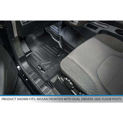 SmartCoverage™ Floor Liners For 2008-2021 Nissan Frontier Crew Cab with Dual Drivers Side Floor Posts