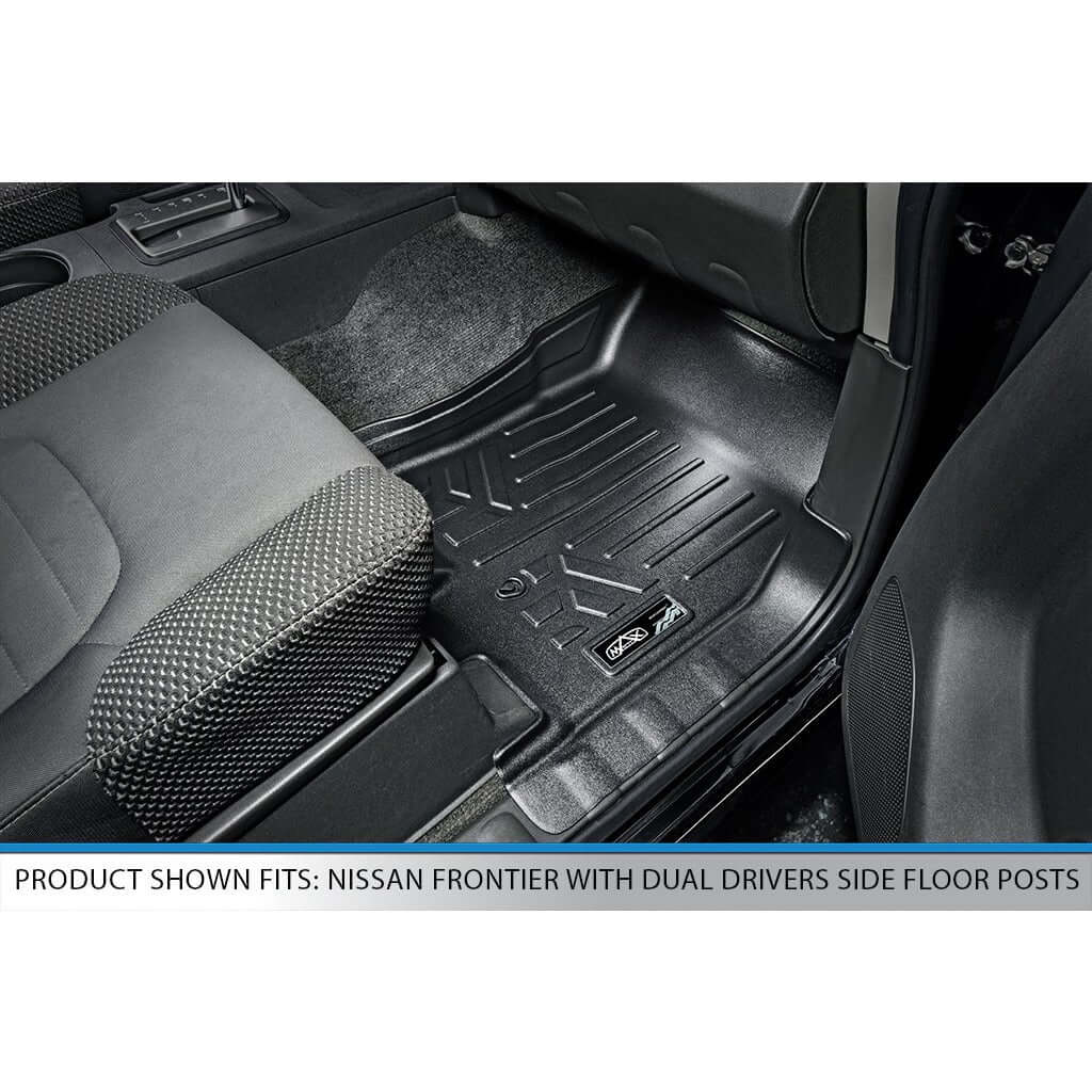 SmartCoverage™ Floor Liners For 2008-2021 Nissan Frontier Crew Cab with Dual Drivers Side Floor Posts
