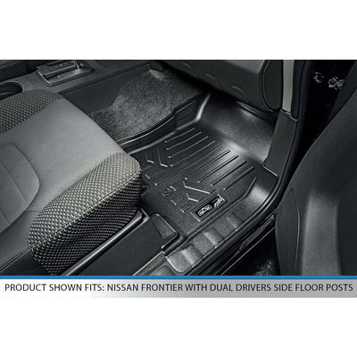 SmartCoverage™ Floor Liners For 2008-2021 Nissan Frontier Crew Cab with Dual Drivers Side Floor Posts