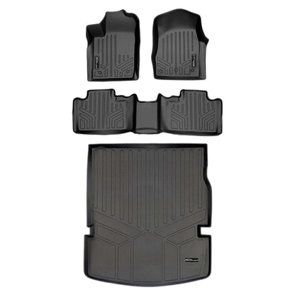 Smart Trim™ Custom Fit Floor Liners For 13-16 Durango with 1st Row Dual Floor Hooks & 2nd Row Bucket Seats