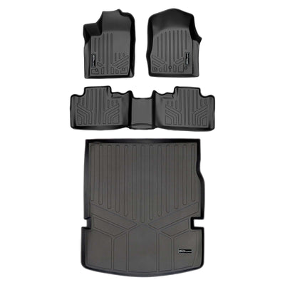 Smart Trim™ Floor Liners For 2013-16 Durango with 1st Row Dual Floor Hooks & 2nd Row Bench Seat