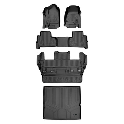 Smart Trim™ Custom Fit Floor Liners For 2015-2020 Chevrolet Tahoe / GMC Yukon With 2nd Row Bucket Seats