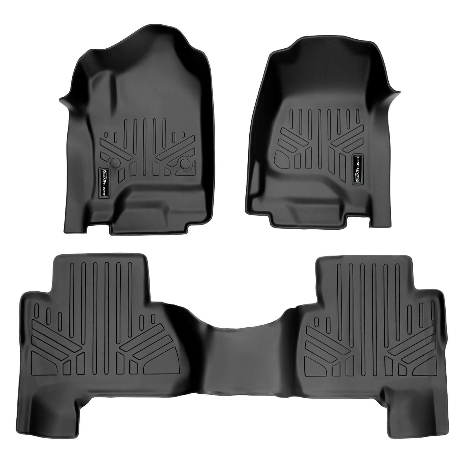 SMARTLINER Custom Fit Floor Liners For 2015-2020 Cadillac Escalade ESV with 2nd Row Bench Seat