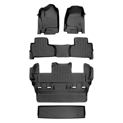 Smart Trim™ Custom Fit Floor Liners For 2015-2020 Chevrolet Tahoe / GMC Yukon With 2nd Row Bucket Seats