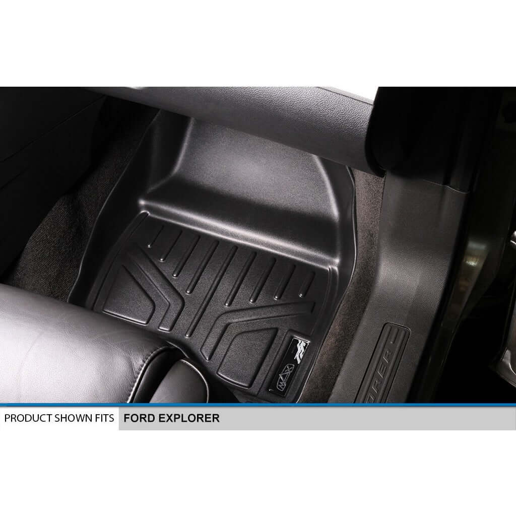SMARTLINER Custom Fit Floor Liners For 2015-2016 Ford Explorer without 2nd Row Center Console