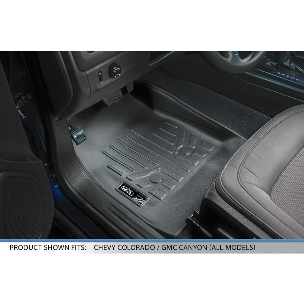 SMARTLINER Custom Fit Floor Liners For 2015-2022 Chevy Colorado Crew Cab / GMC Canyon Crew Cab