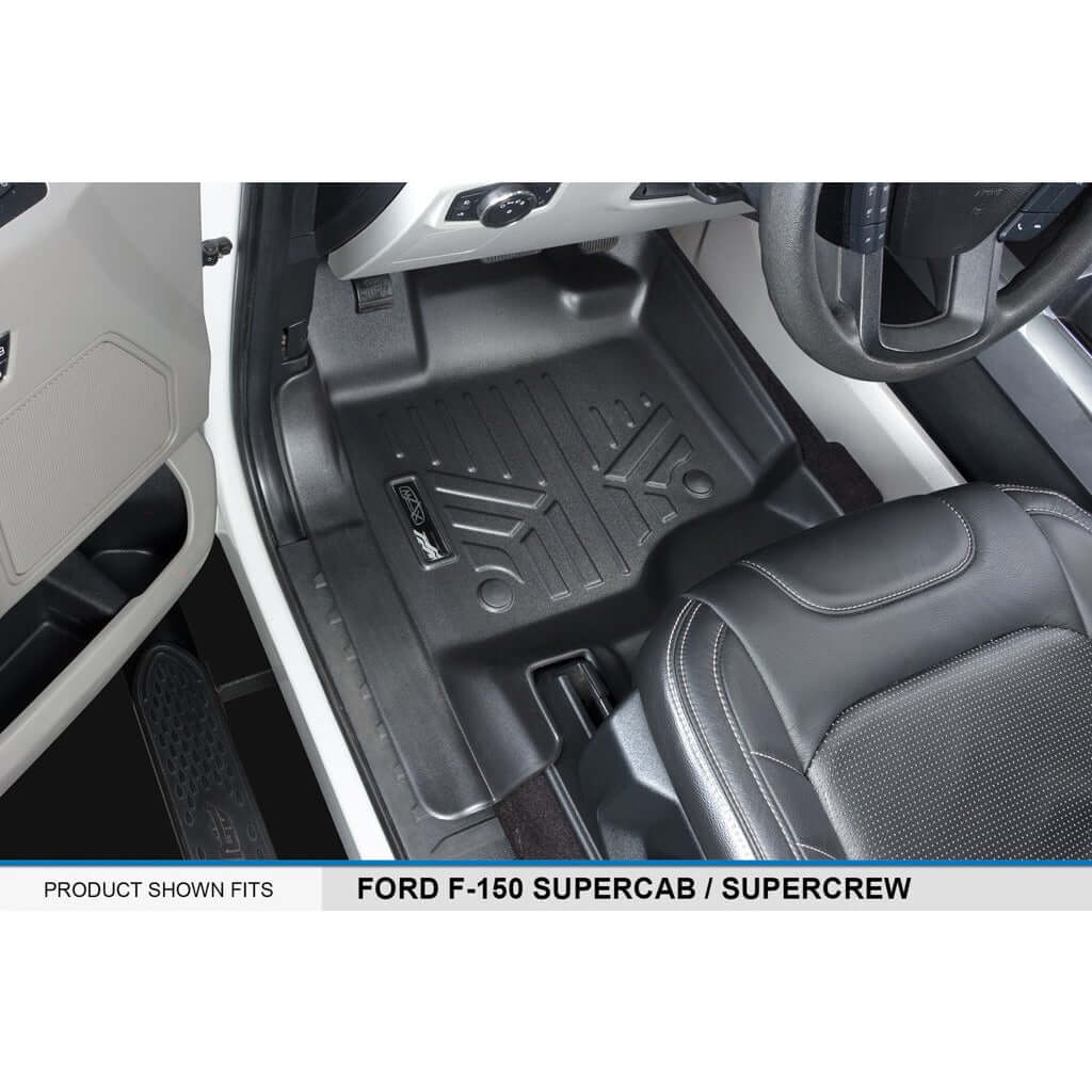 SmartCoverage™ Floor Liners For 2015-2026 Ford F-150 SuperCrew Cab (1st Row Bucket) No underseat Storage