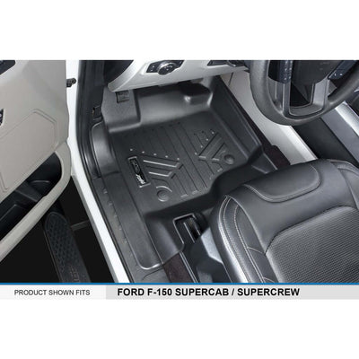 SMARTLINER Floor Liners for 2021-2025 Ford F-150 Hybrid SuperCrew Cab (1st Row Bucket)